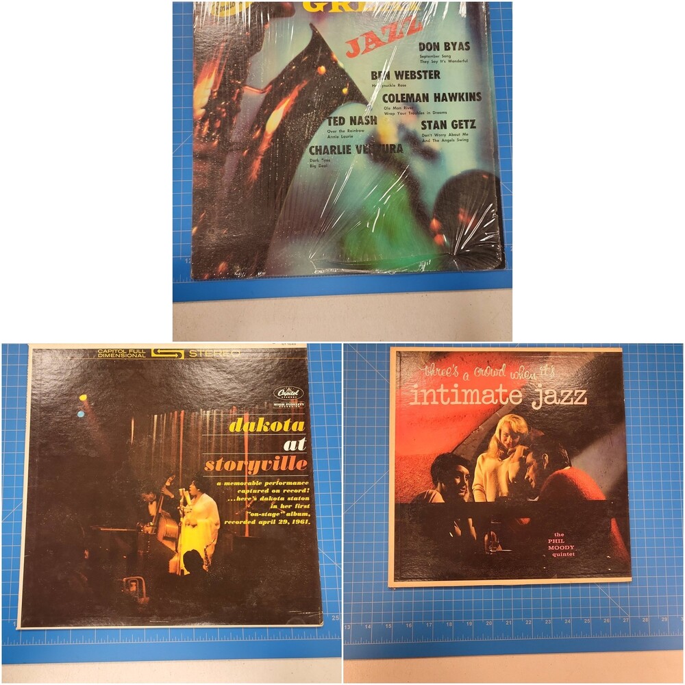 Lot of 3 Vinyl Records LP Jazz Byas Dakota Getz Great Hawkins Intimate Lette